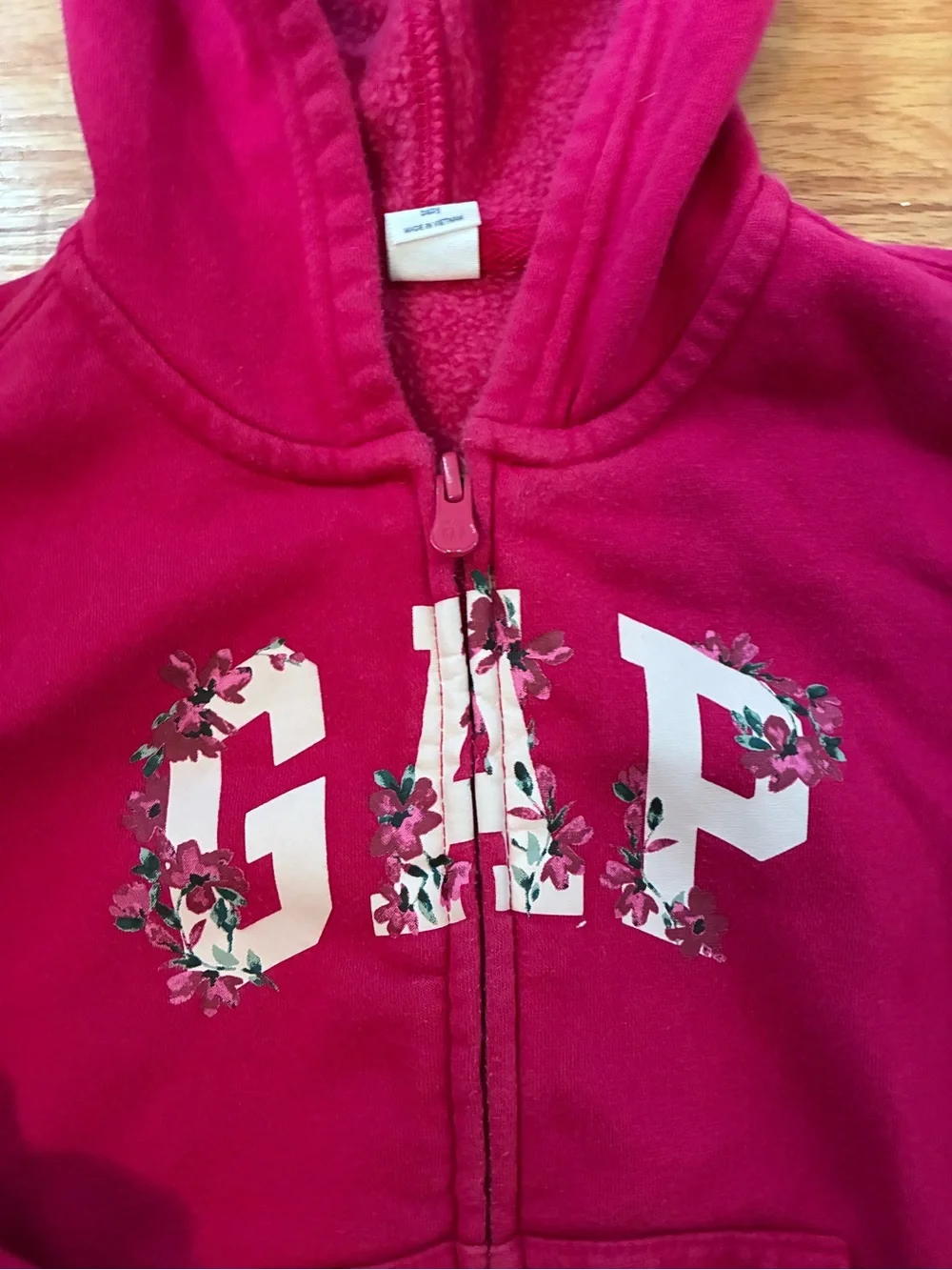 GAP Girls Bright Fuchsia Zip Hoodie & Joggers Set Size 6